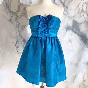 aqua blue cocktail dress